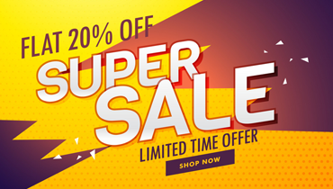 Flat 20% OFF Super Sale (Limited Time Offer)