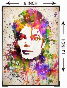 FURNATO | Painting of Michael Jackson | Artistic Painting | with Long Lasting UV Coated MDF Framing | Laminated | Home Decor | MDF23