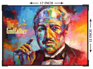 FURNATO | Painting of God Father | Artistic Painting | with Long Lasting UV Coated MDF Framing | Laminated | Home Decor