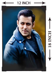 FURNATO | Painting of Salman Khan | Artistic Painting | with Long Lasting UV Coated MDF Framing | Laminated | Home Decor