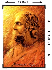 FURNATO | Painting of Rabindranath Tagore | Artistic Painting | with Long Lasting UV Coated MDF Framing | Laminated | Home Decor