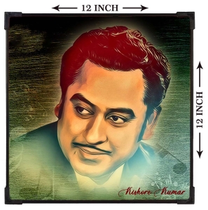 FURNATO | Painting of Kishore Kumar | Artistic Painting | with Long Lasting UV Coated MDF Framing | Laminated | Home Decor – MDF60