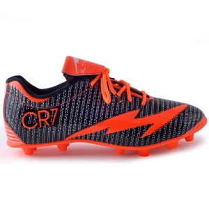 PIPILIKA® Sports Ultimate CR7 Orange Black Football Shoe Boots Footwear Football Shoes For Men  (Black, Orange)