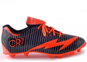 PIPILIKA® Sports Ultimate CR7 Orange Black Football Shoe Boots Footwear Football Shoes For Men  (Black, Orange)