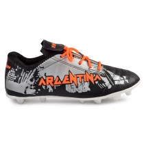 PIPILIKA® Sports Black & Silver Football Shoe (Argentina)(Black & Silver)