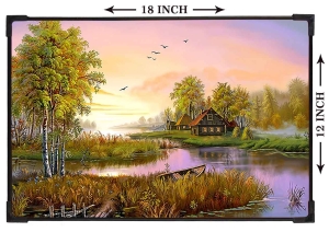 FURNATO | Painting of Nature | Artistic Painting | with Long Lasting UV Coated MDF Framing | Laminated | Home Decor – MDF73