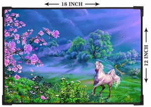 FURNATO | Painting of Nature Horse | Artistic Painting | with Long Lasting UV Coated MDF Framing | Laminated | Home Decor – MDF89