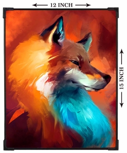 FURNATO | Painting of Fox | Artistic Painting | with Long Lasting UV Coated MDF Framing | Laminated | Home Decor – MDF111