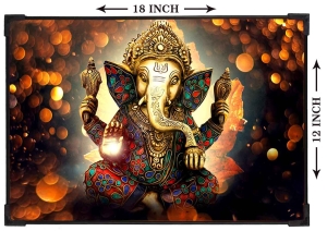 FURNATO | Painting of Lord Ganesha | Artistic Painting | with Long Lasting UV Coated MDF Framing | Laminated | Home Decor – MDF125