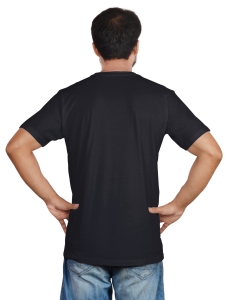 PIPILIKA® Men Solid Round Neck T-Shirt | Black