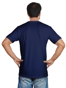 PIPILIKA® Men Solid Round Neck T-Shirt | Navy Blue