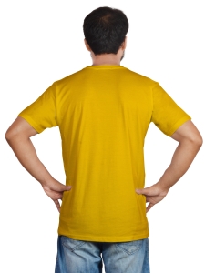PIPILIKA® Men Solid Round Neck T-Shirt | Yellow