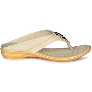 PIPILIKA® Trendy Fashionable Beautiful Woman Flat Sandal | Art: 37.154 | Color: Cream | Size: UK/India 4