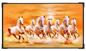FURNATO | Painting of 7 Horse | Artistic Painting | with Long Lasting UV Coated MDF Framing | Laminated | Home Decor – MDF113