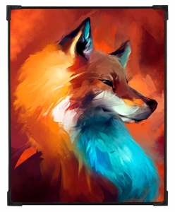 FURNATO | Painting of Fox | Artistic Painting | with Long Lasting UV Coated MDF Framing | Laminated | Home Decor – MDF111