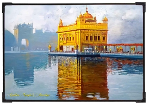 FURNATO | Painting of Golden Temple | Artistic Painting | with Long Lasting UV Coated MDF Framing | Laminated | Home Decor – MDF104