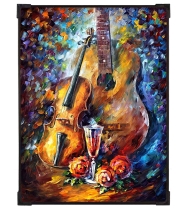 FURNATO | Painting of Guiter | Artistic Painting | with Long Lasting UV Coated MDF Framing | Laminated | Home Decor – MDF120