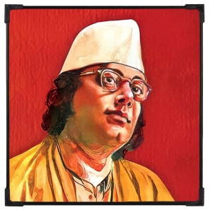 FURNATO | Painting of Kazi Nazrul Islam | Artistic Painting | with Long Lasting UV Coated MDF Framing | Laminated | Home Decor – MDF69