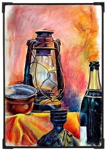 FURNATO | Painting of Lantern | Artistic Painting | with Long Lasting UV Coated MDF Framing | Laminated | Home Decor – MDF116
