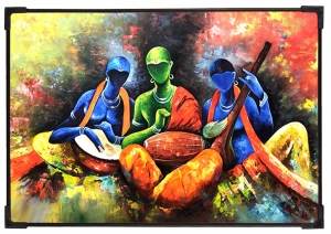 FURNATO | Painting of Musicians | Artistic Painting | with Long Lasting UV Coated MDF Framing | Laminated | Home Decor