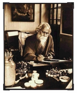 FURNATO | Painting of Rabindranath Tagore | Artistic Painting | with Long Lasting UV Coated MDF Framing | Laminated | Home Decor – MDF107