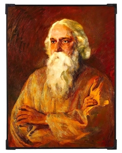 FURNATO | Painting of Rabindranath Tagore | Artistic Painting | with Long Lasting UV Coated MDF Framing | Laminated | Home Decor – MDF51