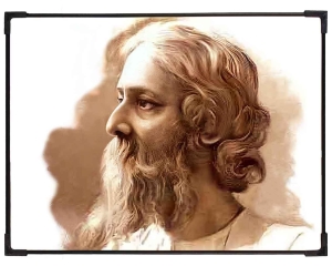 FURNATO | Painting of Rabindranath Tagore | Artistic Painting | with Long Lasting UV Coated MDF Framing | Laminated | Home Decor – MDF53