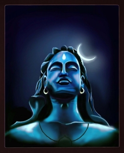 PIPILIKA® Home Decor | Adiyogi Shiva Digital Painting | 12 inch X 15 inch | With 1 Inch Framing | Beautiful Wall Decor Painting