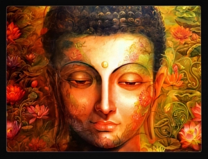 PIPILIKA Home Decor | Art:-198132 | Buddha Vastu Home Decorative Gift Item Framed Painting | 16 inch X 12 inch | With 1 Inch Framing | Wall Decor Painting
