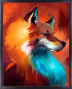 PIPILIKA® Home Decor | UV Laminated | Beautiful Painting Print of Dog | With 1 Inch Framing | SIZE: 13.5 inch X 16.5 inch | Wall Decor Painting | Famous Picture | Art:-1981111
