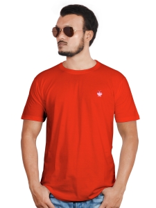 PIPILIKA® Men Solid Round Neck T-Shirt | Red