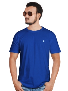 PIPILIKA® Men Solid Round Neck T-Shirt | Royal Blue